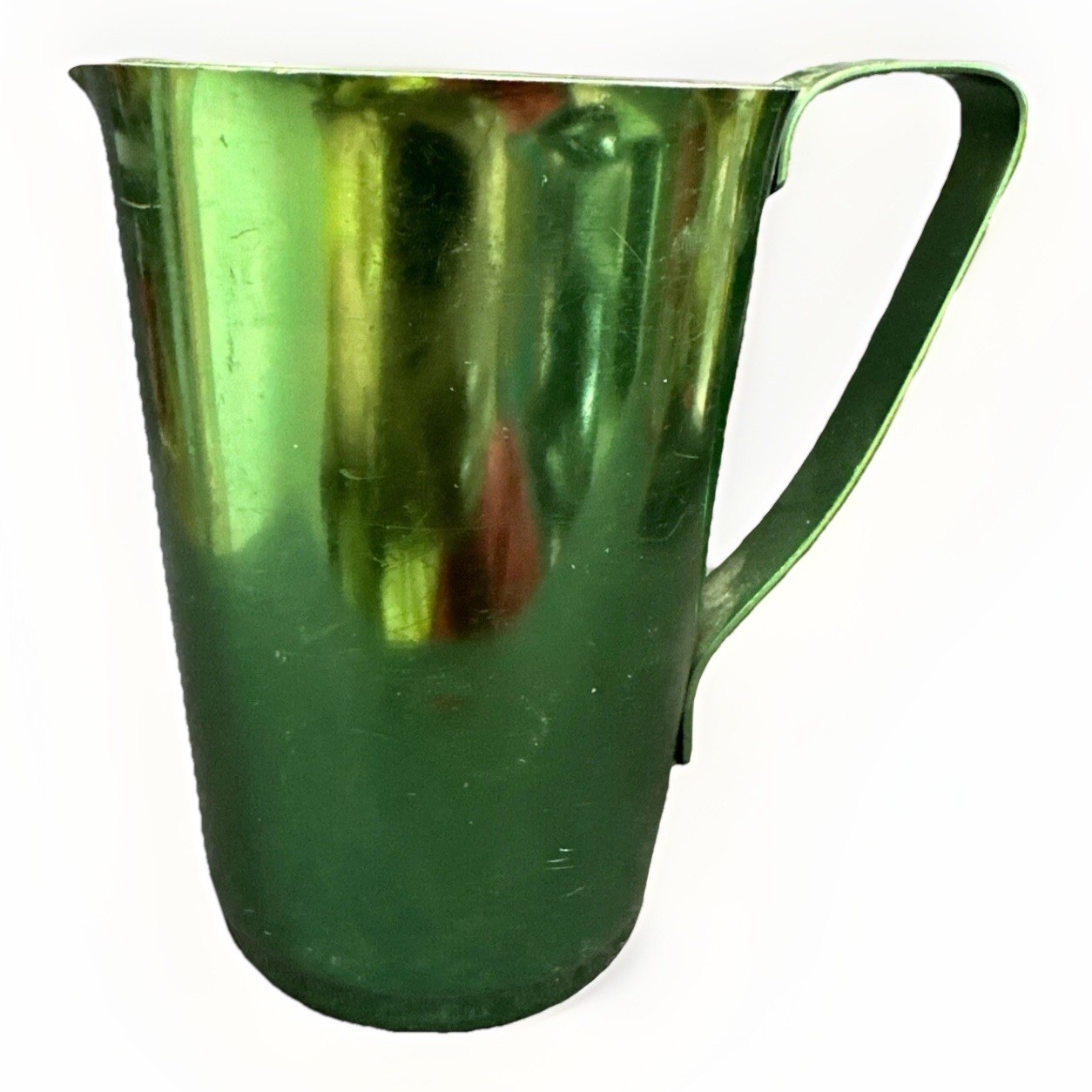 Vintage Original Mid Century Modern Sunburst Anodized Aluminum Pitcher 8”