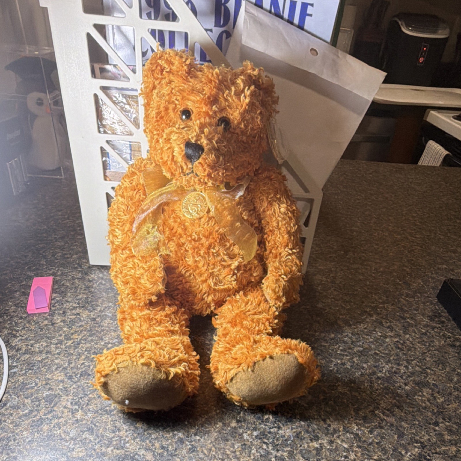 Ty Teddybearsary Handmade Brown TySilk Plush Bear Original Animals Theme