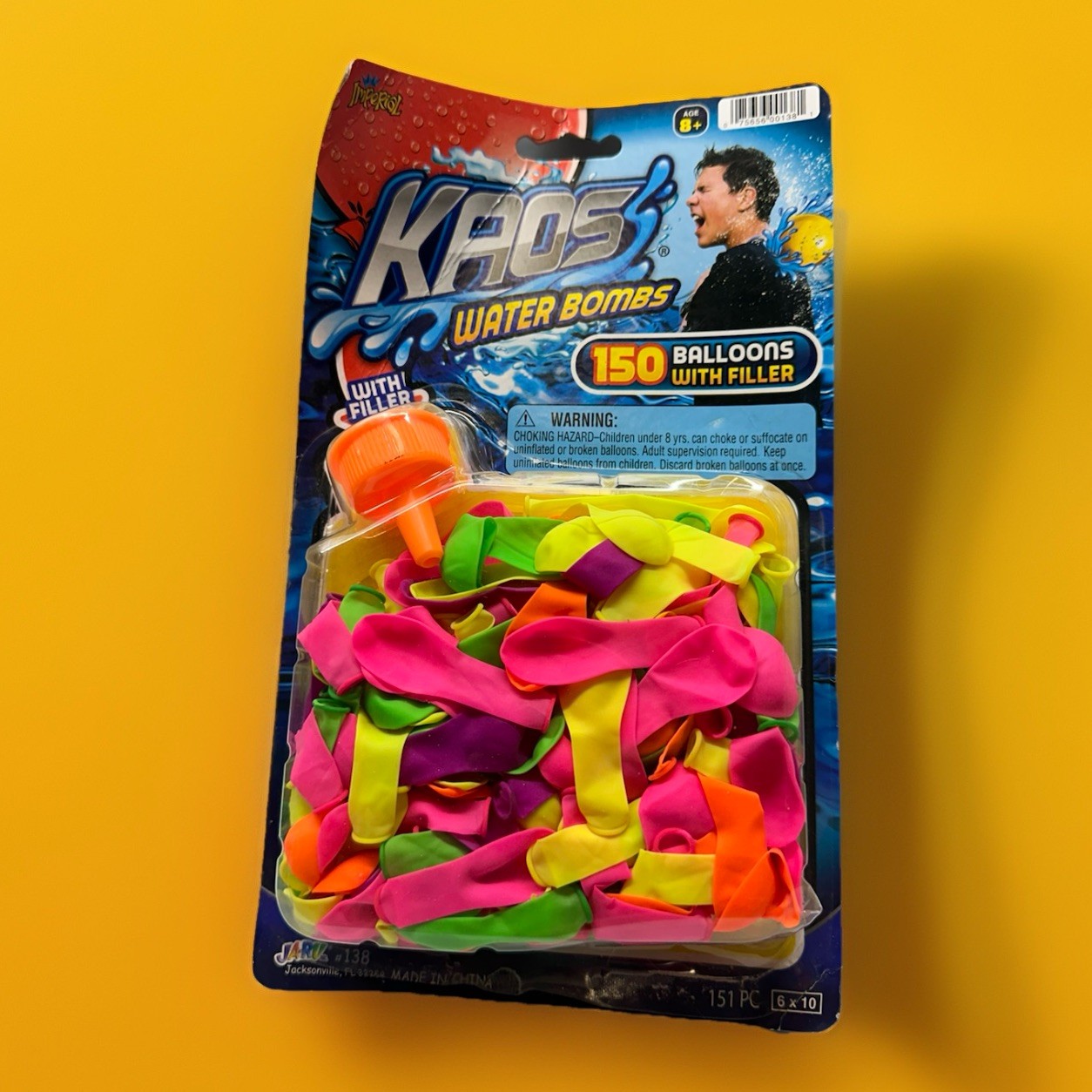 Ja-Ru Kao’s Water Bombs 150 Count With Filler Spout Cap Fun for Kids Toys 8+ New