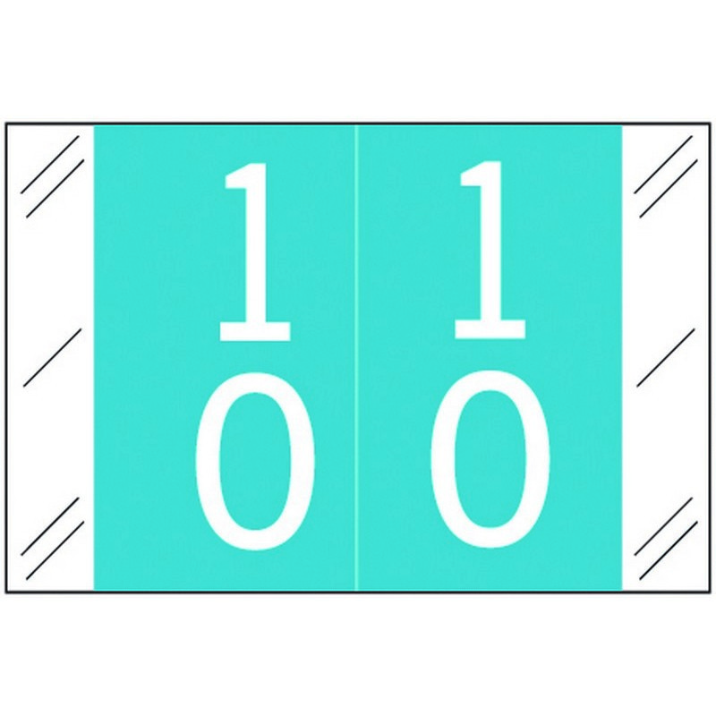 Barkley FDSTM Compatible Double Digit "10" Numeric Labels, 1-1/2" x 1", 60#