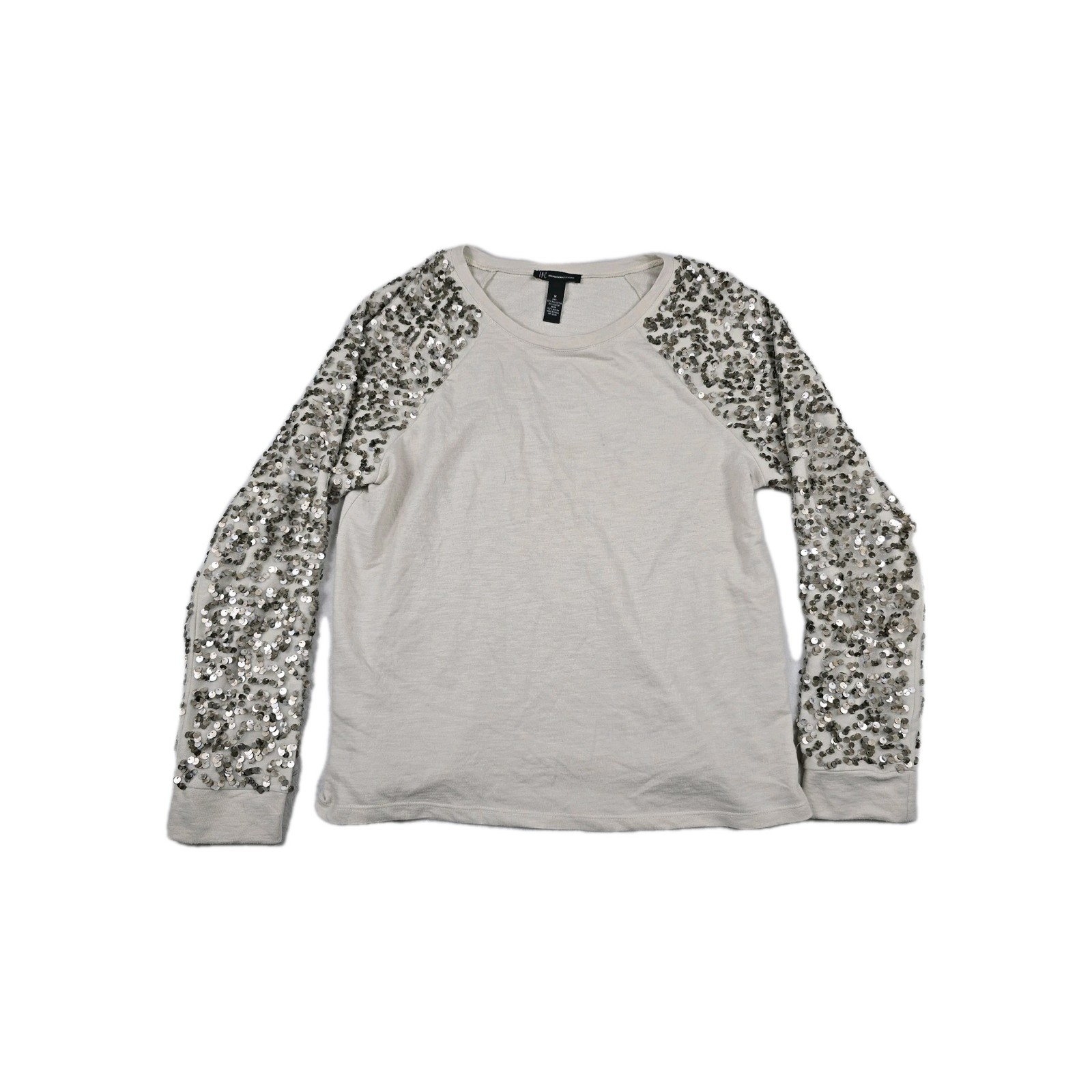 International Concepts INC Sequin Sleeves Women's Size Medium Shirt