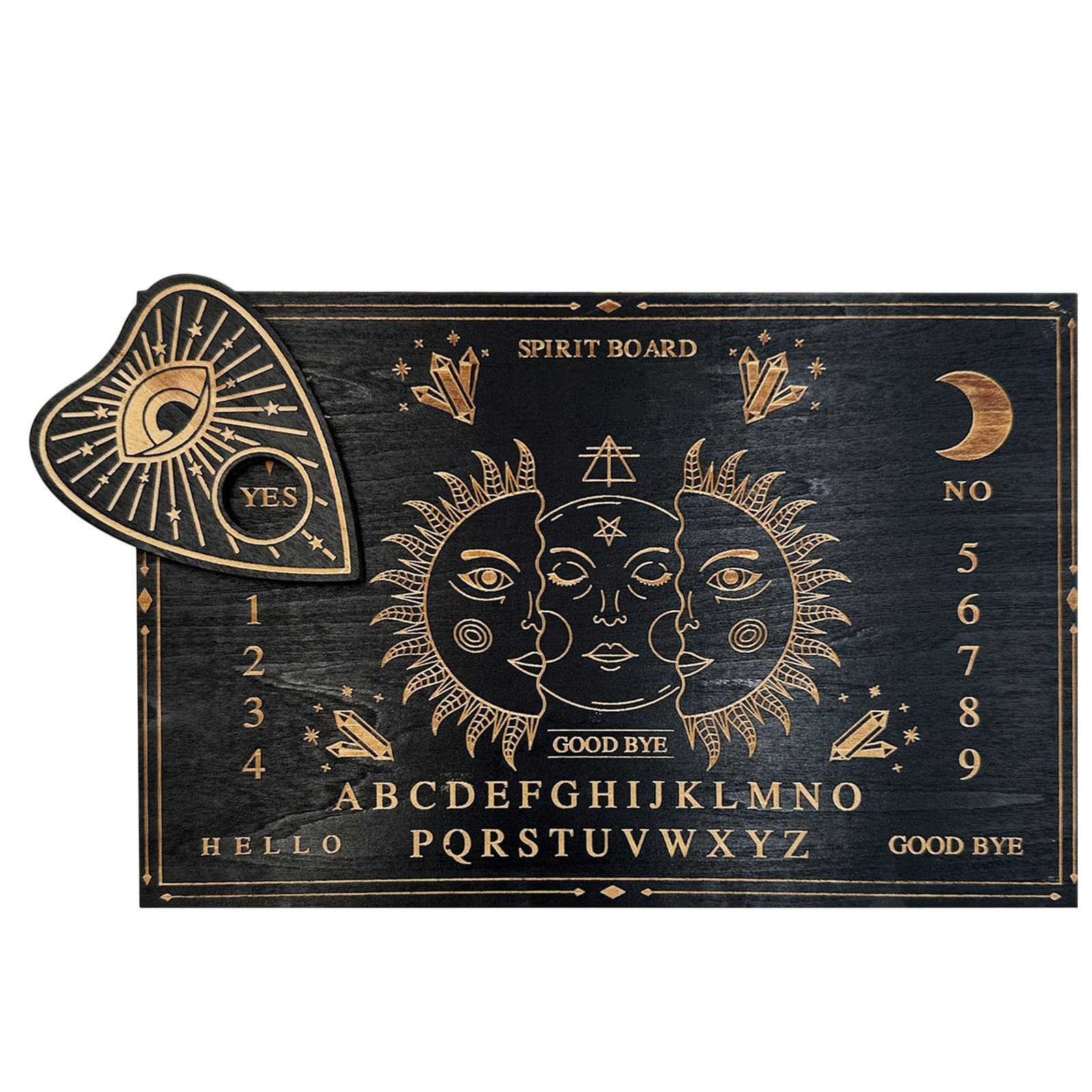 Wooden Vintage Ouija Board & Planchette Handmade Wood Spirit Board 30*20cm