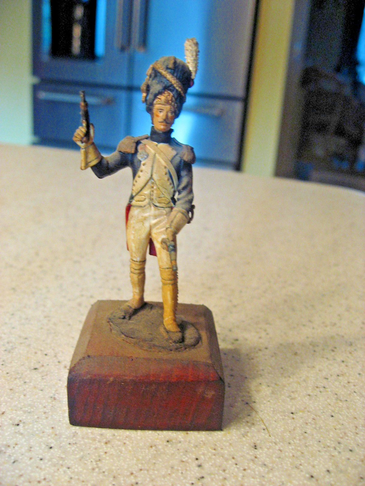 Senior Officer French Guard Grenadiers Soldier Hand Painted Plastic Model Figure