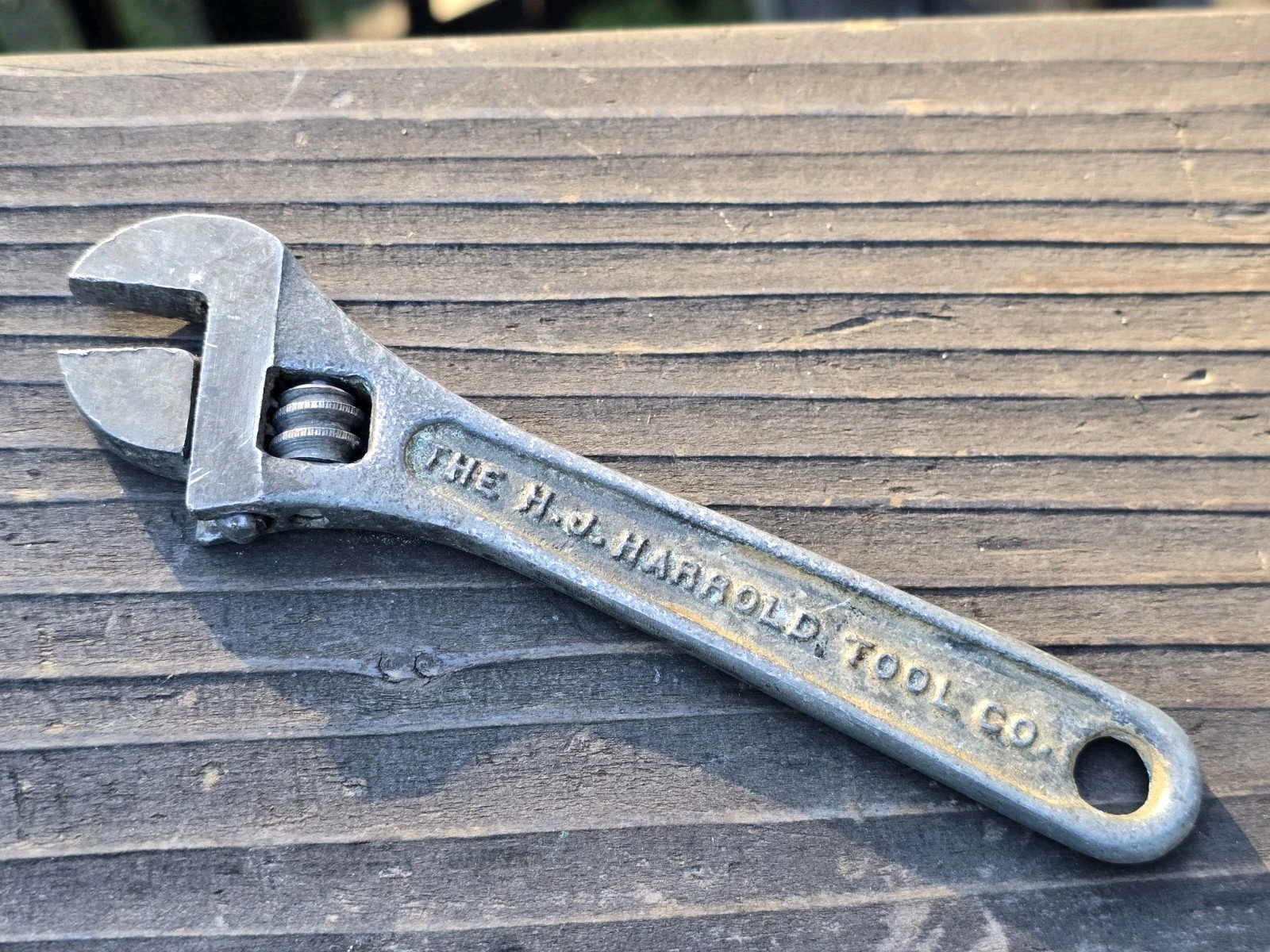 Vintage rare H. J. Harrold Tool Co 6 in Adjustable Wrench USA