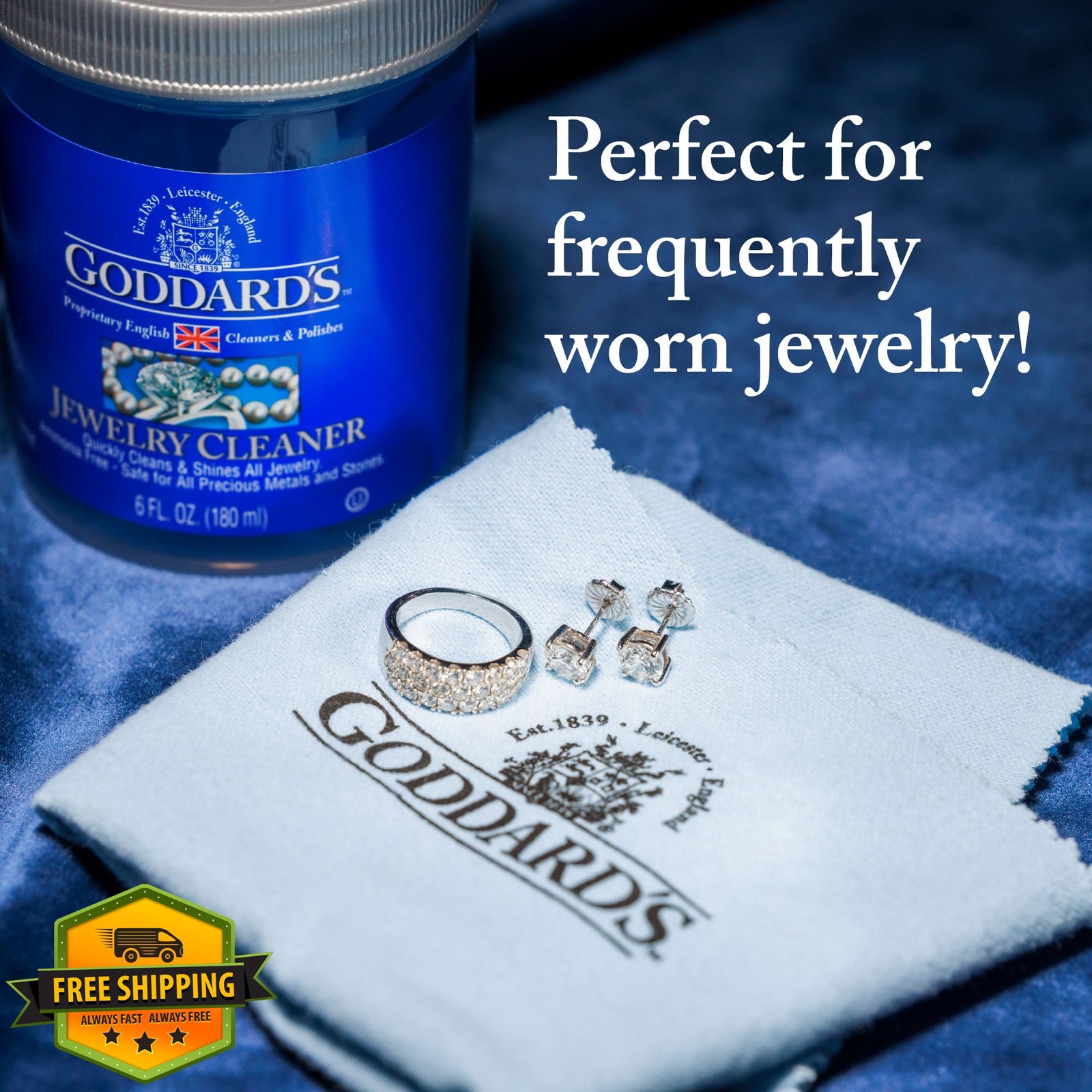 Goddard's Silver Polishing Cloth Jewelry Tarnish Protection 6 Cloths Sterling