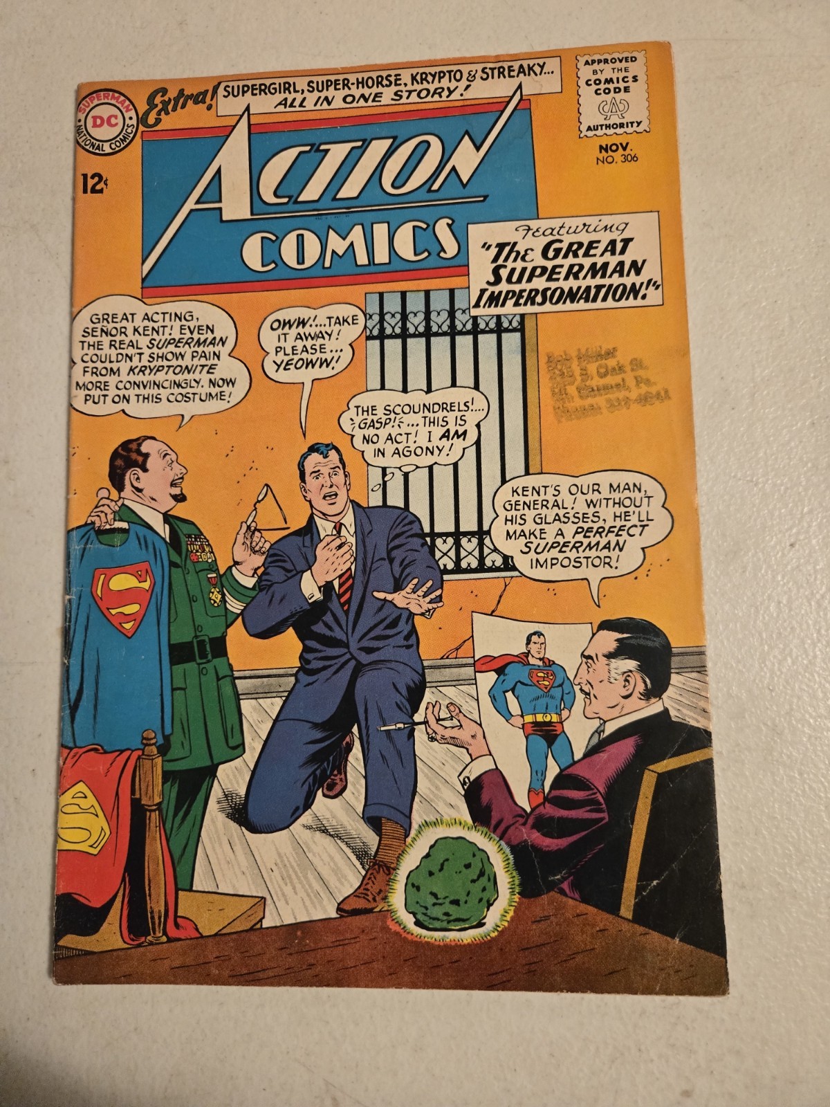 DC Comics Action Comics #306 Superman Great Impersonation Color English