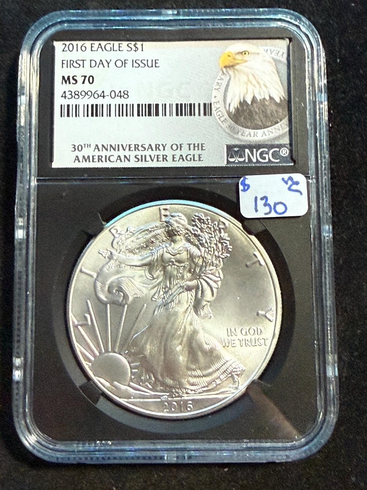 2016 AMERICAN SILVER EAGLE NGC MS 70 048