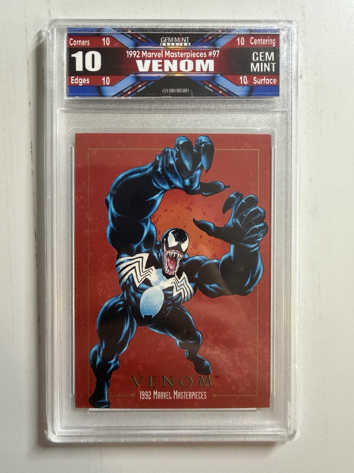 SkyBox 1992 Marvel Masterpieces Venom #97 GEM MINT Non-Sport Trading Card