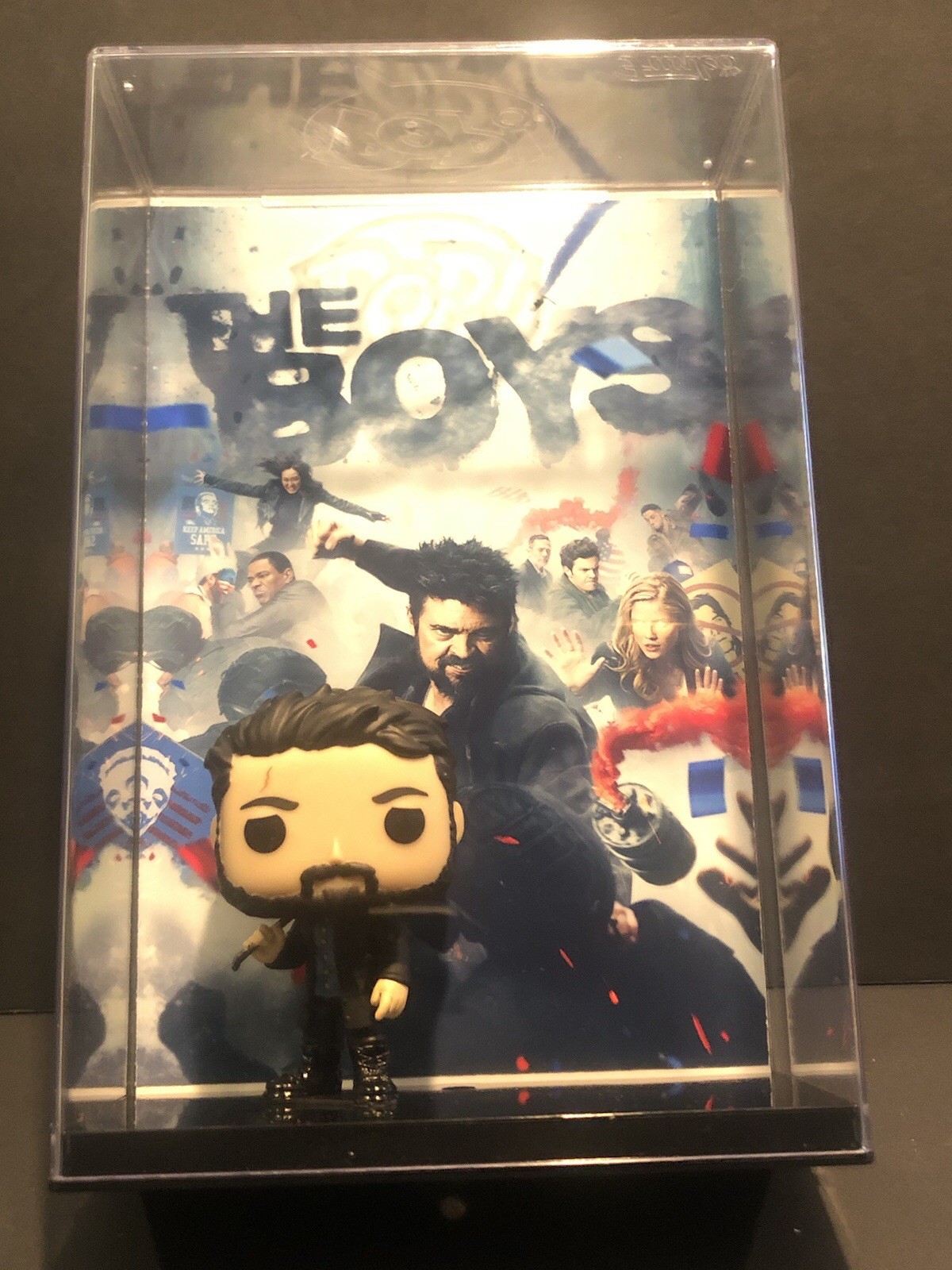 Custom The Boys - Billy Butcher SHADOWBOX Funko # 977 w/ matching art