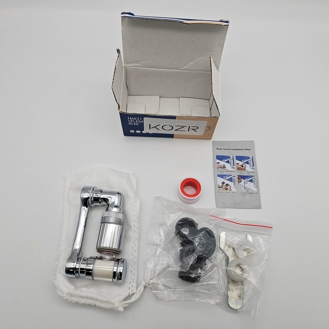 Robotic Faucet Extender Aerator 360 Rotating Moveable Head Water Nozzle Filter