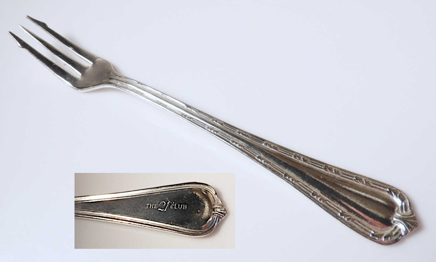 Vintage "21 CLUB" New York City, NYC Restaurant 5 7/8" Cocktail/Seafood Fork(s)