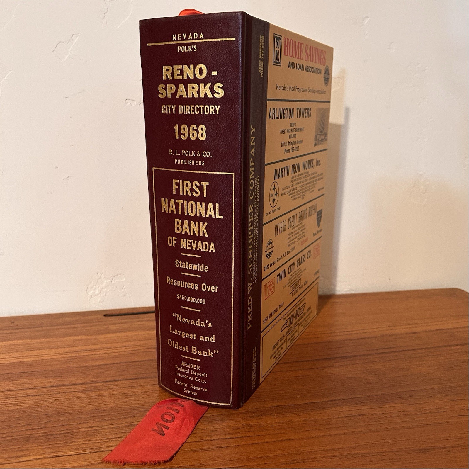 RENO SPARKS NEVADA 1968 Polk’s City Directory Washoe County Phone Book PRISTINE