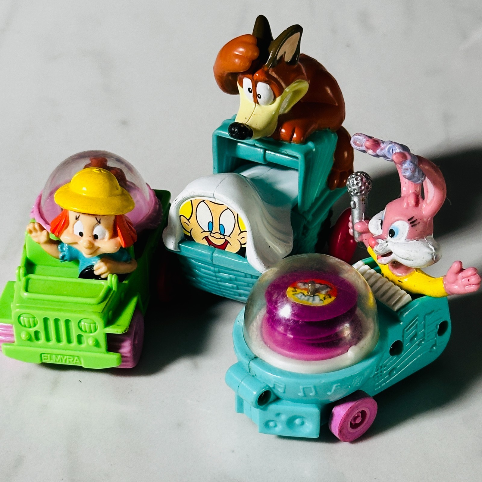 Tiny Toons Wacky Rollers Babs Bunny Elmyra McDonalds Toy + Animaniacs #6