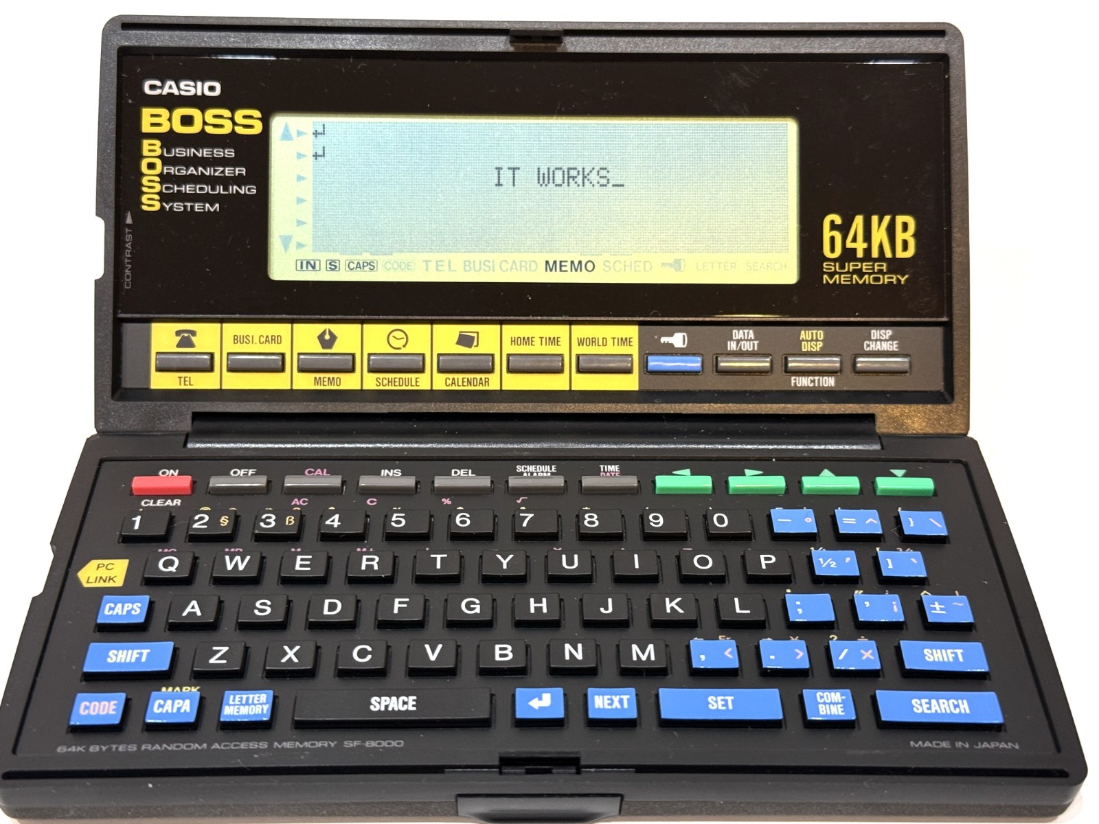 Casio SF 8000 B.O.S.S. Business Org, Sch, Sys. Batteries Tested Good