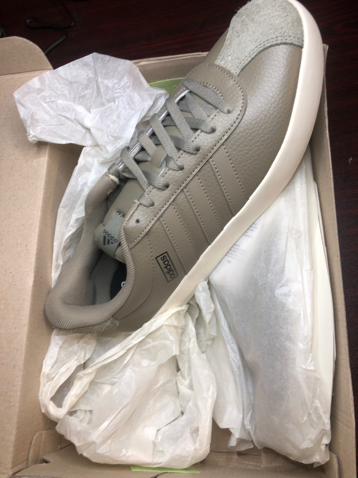 Adidas Men's VL Court 3.0, Clay/Clay/Black, 10