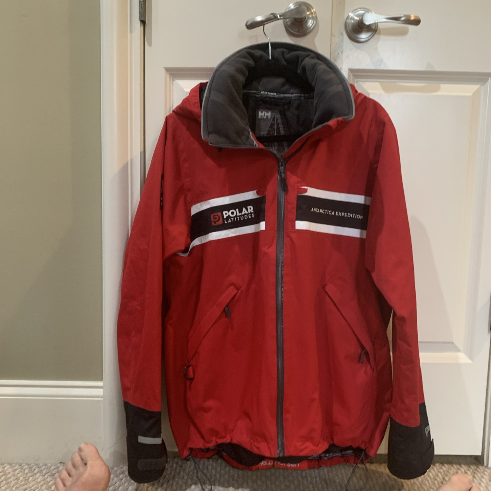 Helly Hansen Expedition Ski Jacket X/XL Red Black White Hooded Reflective