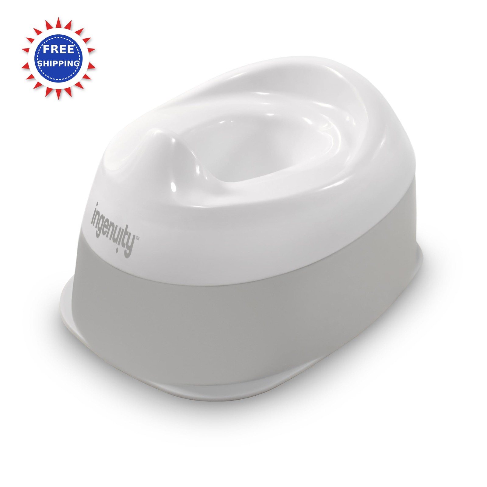 Ingenuity Ready Set Go Potty Training Toilet Removable Bowl Non-Skid Bottom