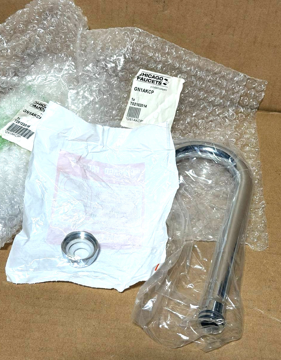 Lot of 2 Chicago Faucets GN1AKCP  / T02102014 Gooseneck Spout Kit