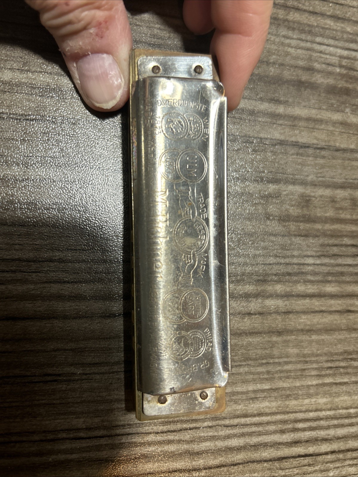 Vintage M Hohner Marine Band Harmonica Made In Germany