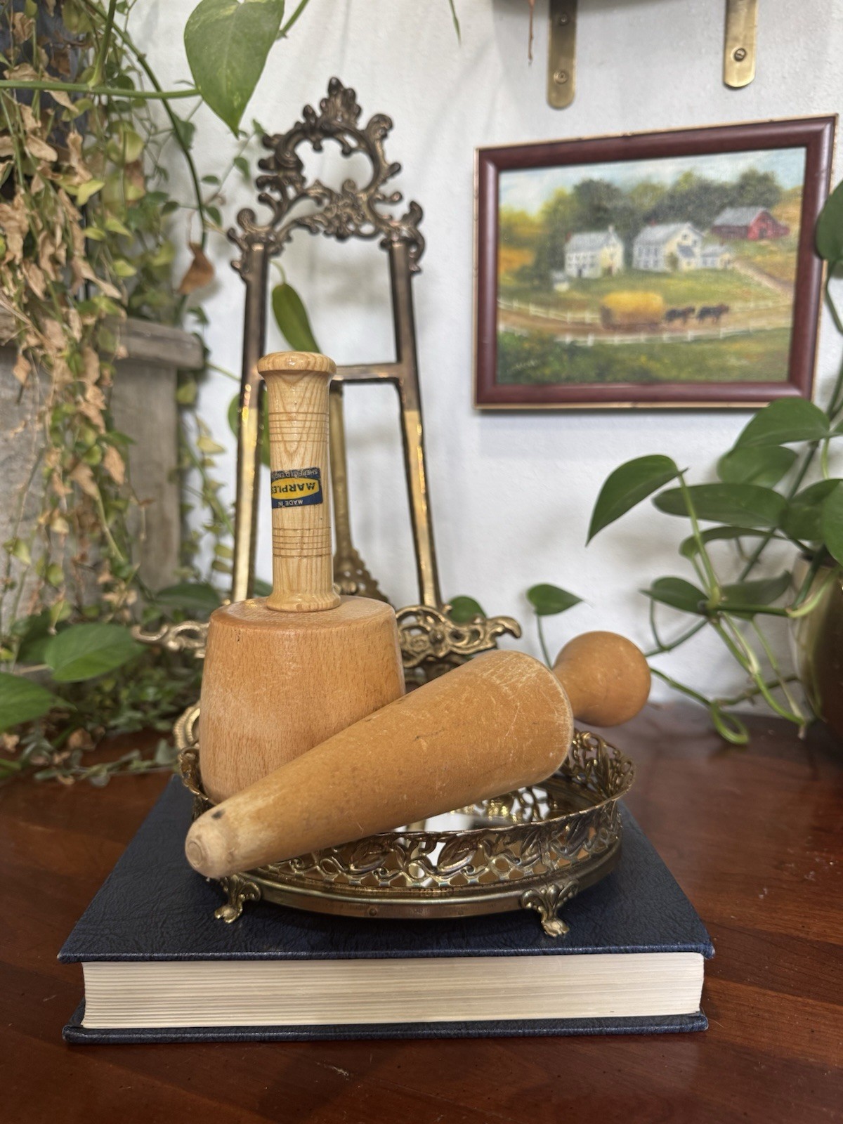 Vintage Wooden Sock Dorner Antique Solid Wood Primitive Decor Or Crochet Knit