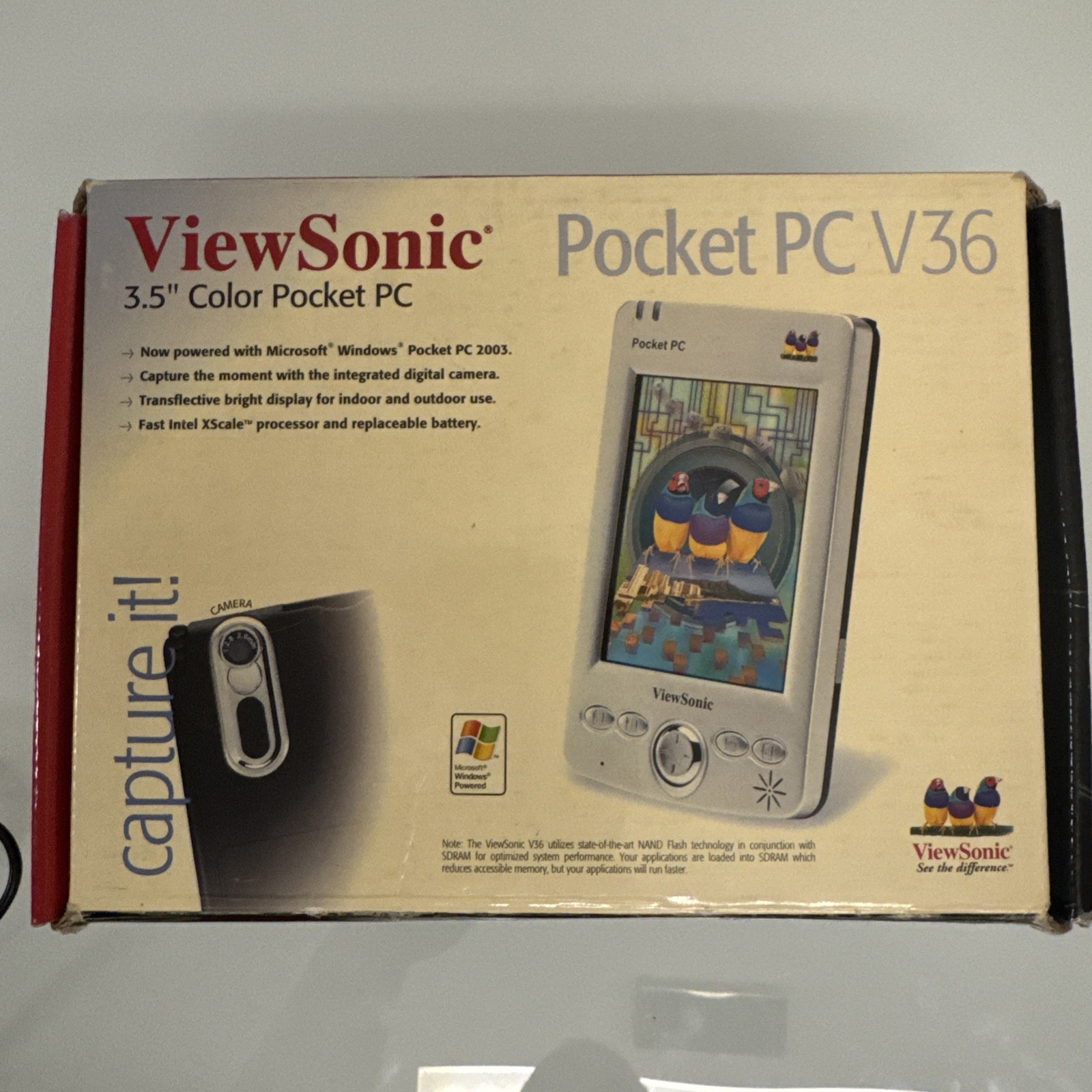 ViewSonic V36 Pocket PC Handheld PDA Complete In Box Tested and Working