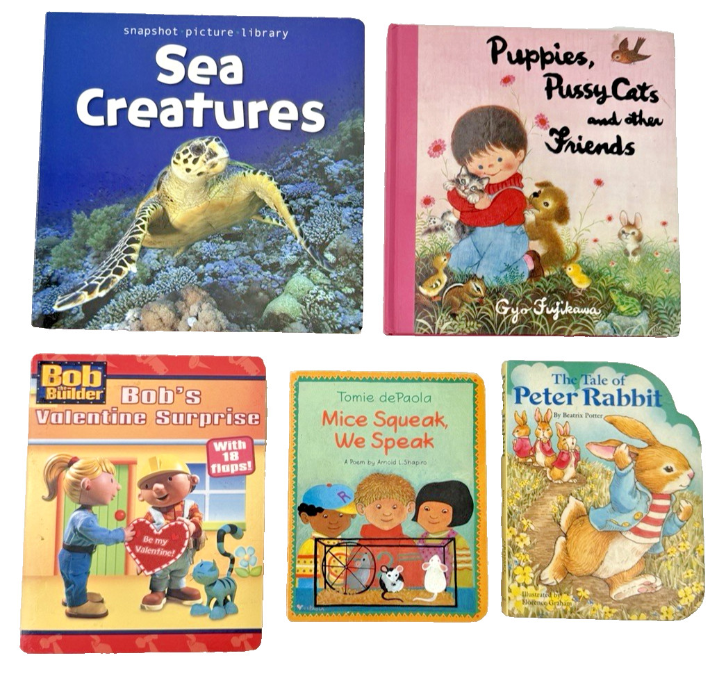 Board Books for Children Toddlers Babies Lot of 5