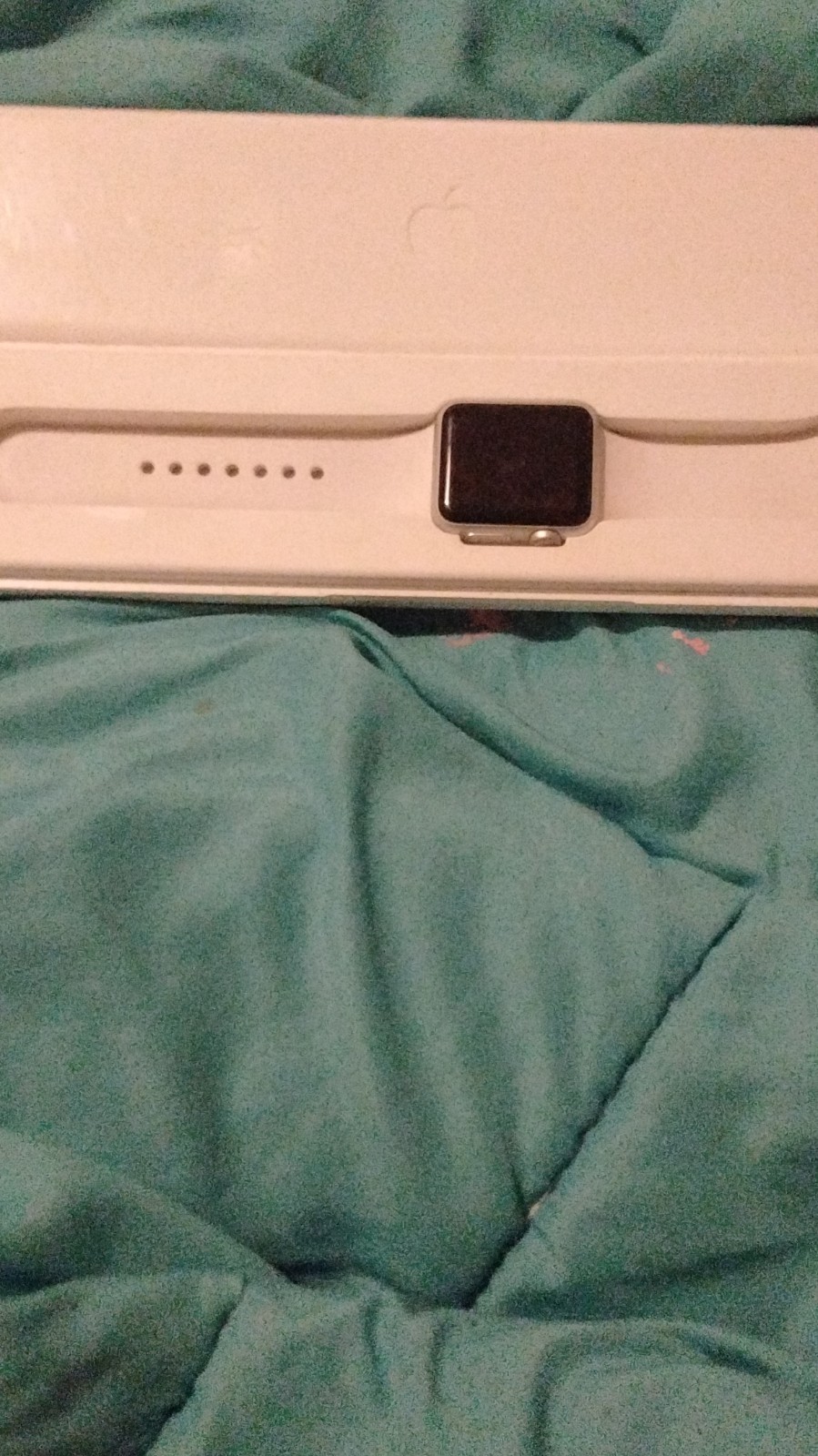 Apple Watch Series 1 38mm Silver Aluminum Case White Silicone Band