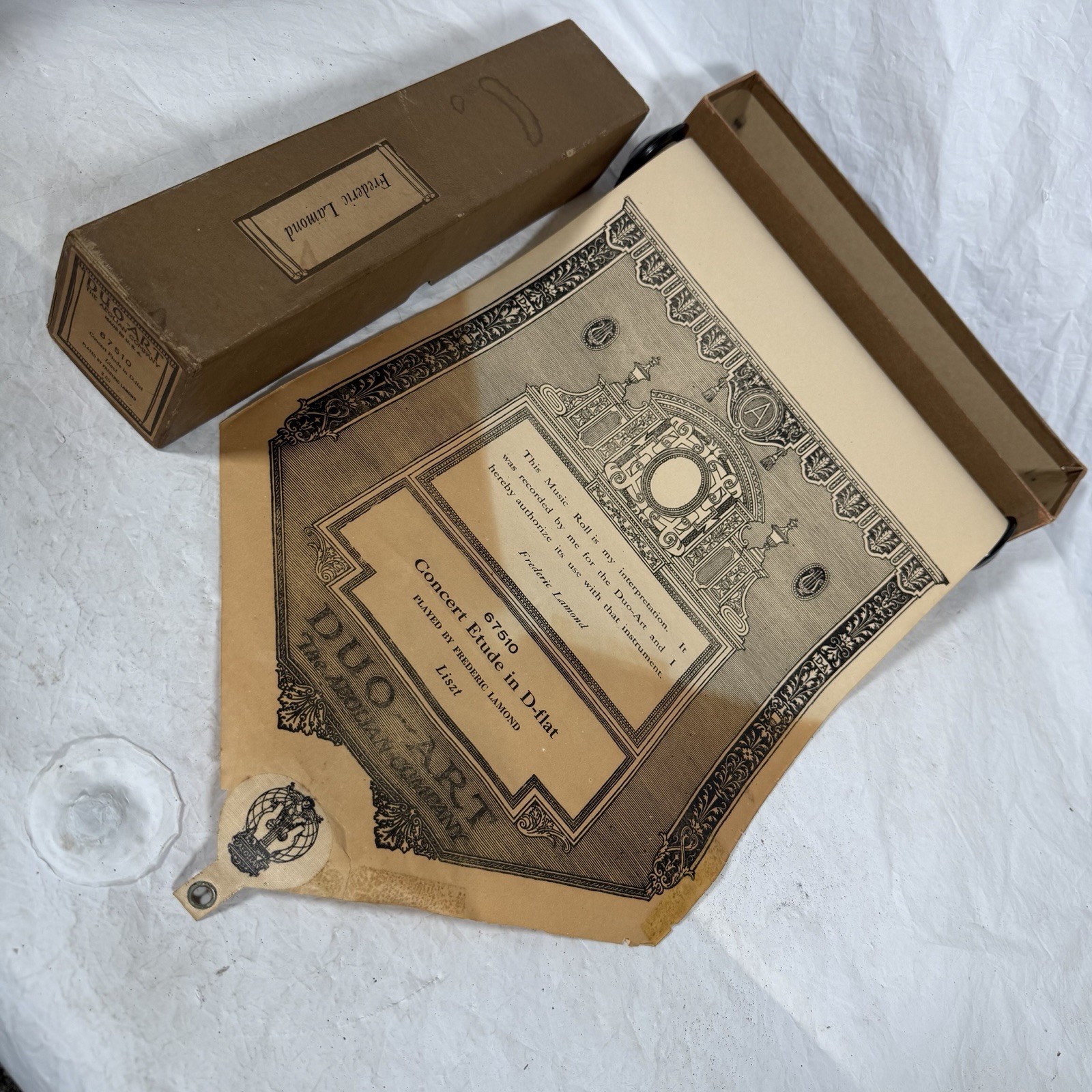 Aeolian Duo-Art Reproducing Piano Roll 67510 Liszt Concert Etude Lamond