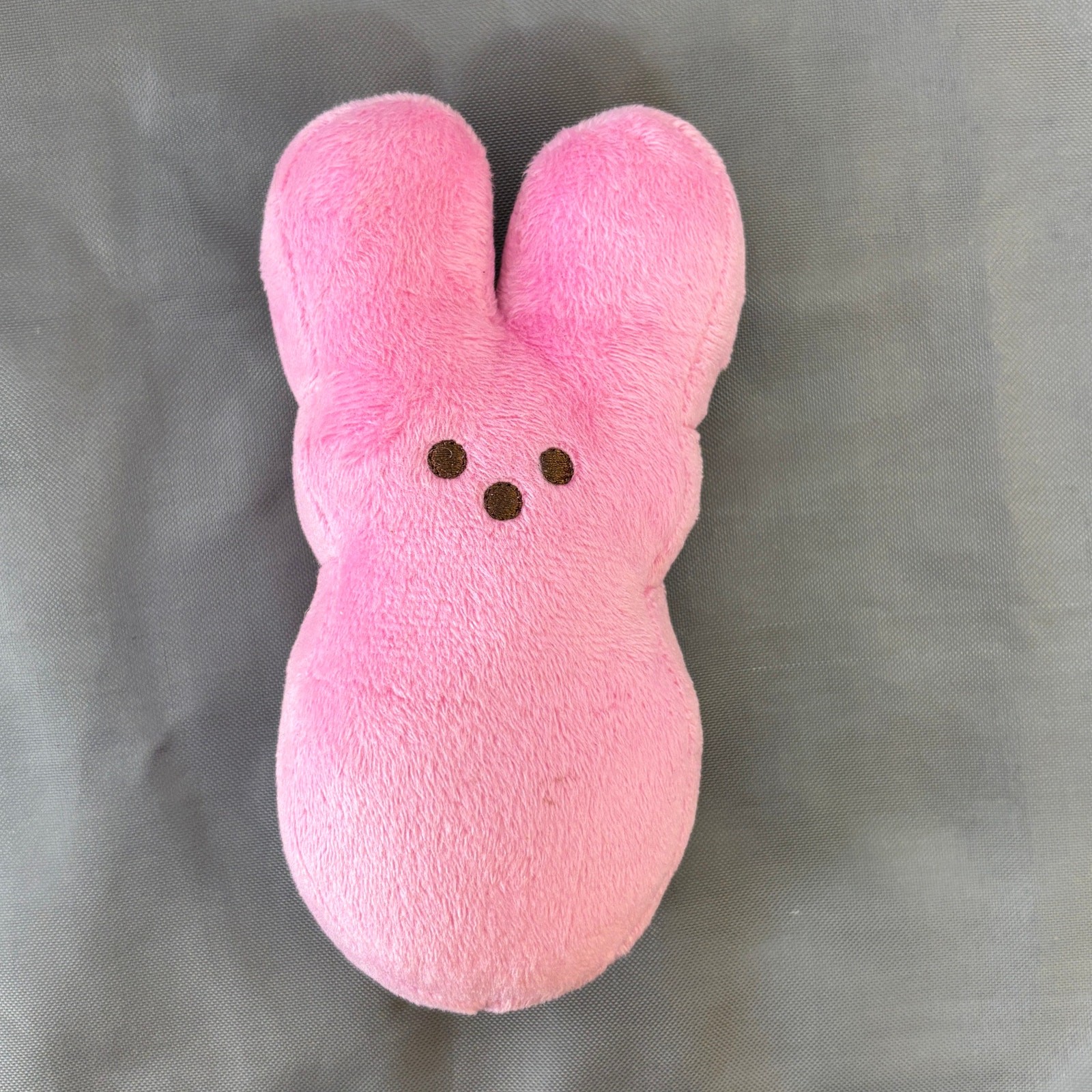 Just Born Peeps Pink Plush Bunny Toy Beanie Stuffed Animal 6" Stitched Eyes