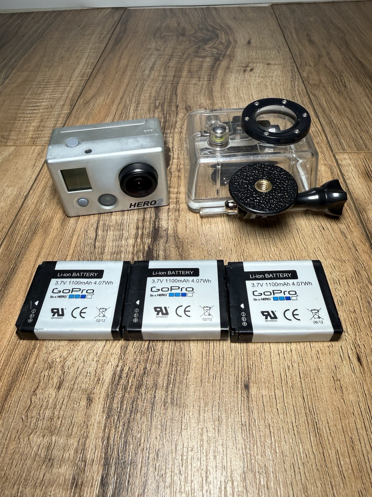 GoPro Hero2 Action Camera 3 Batteries Accessories - UNTESTED
