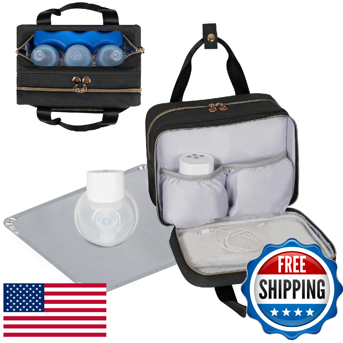 PHOEBUS BABY Wearable Breast Pump Bag w/Insulated Milk Cooler, Elvie, Momcozy