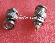 10pcs mount straight Connector BNC male plug bulkhead handle solder panel 