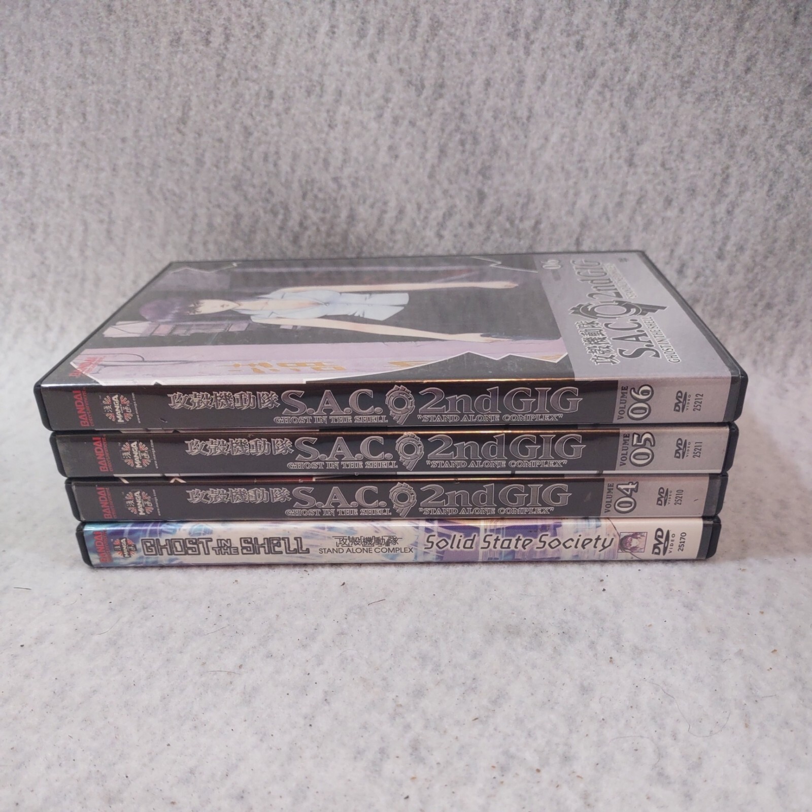 DVD Lot Ghost in the Shell Stand Alone Complex 04,05,06 + Solid State Society  
