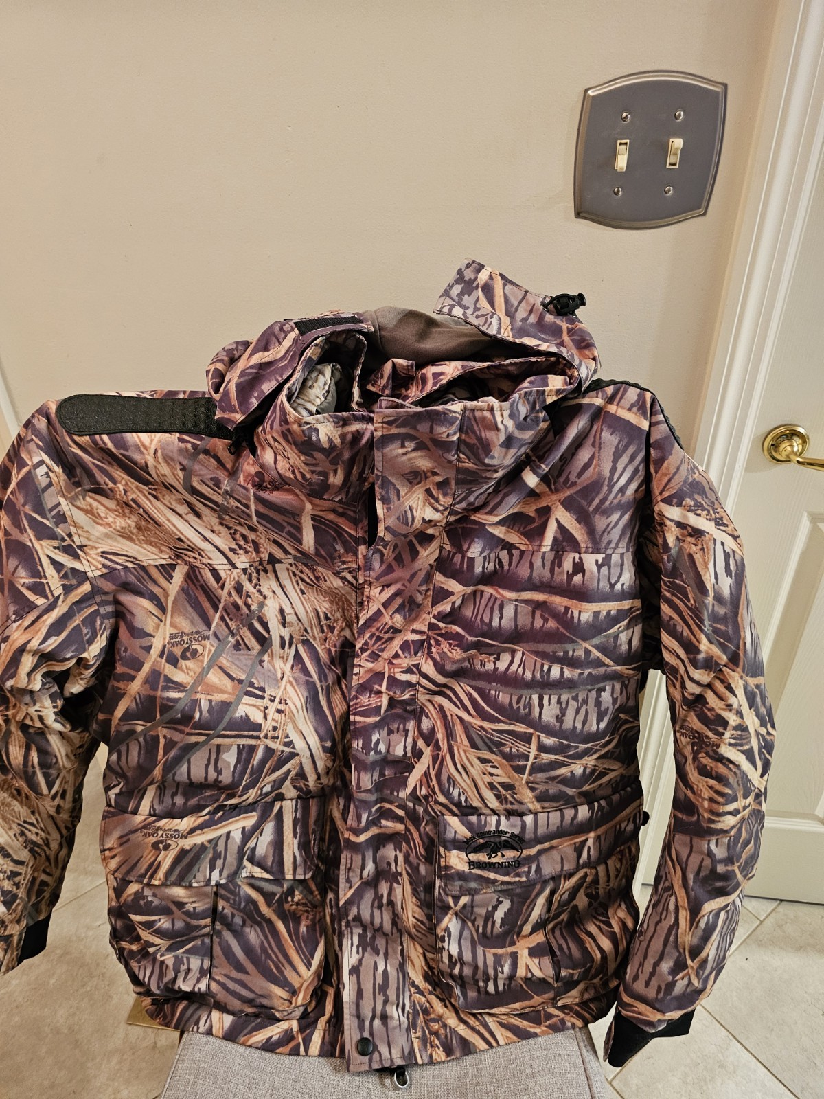 Browning Mossy Oak Camouflage Waterproof Thermal Hunting Jacket Men L/G Gore-Tex