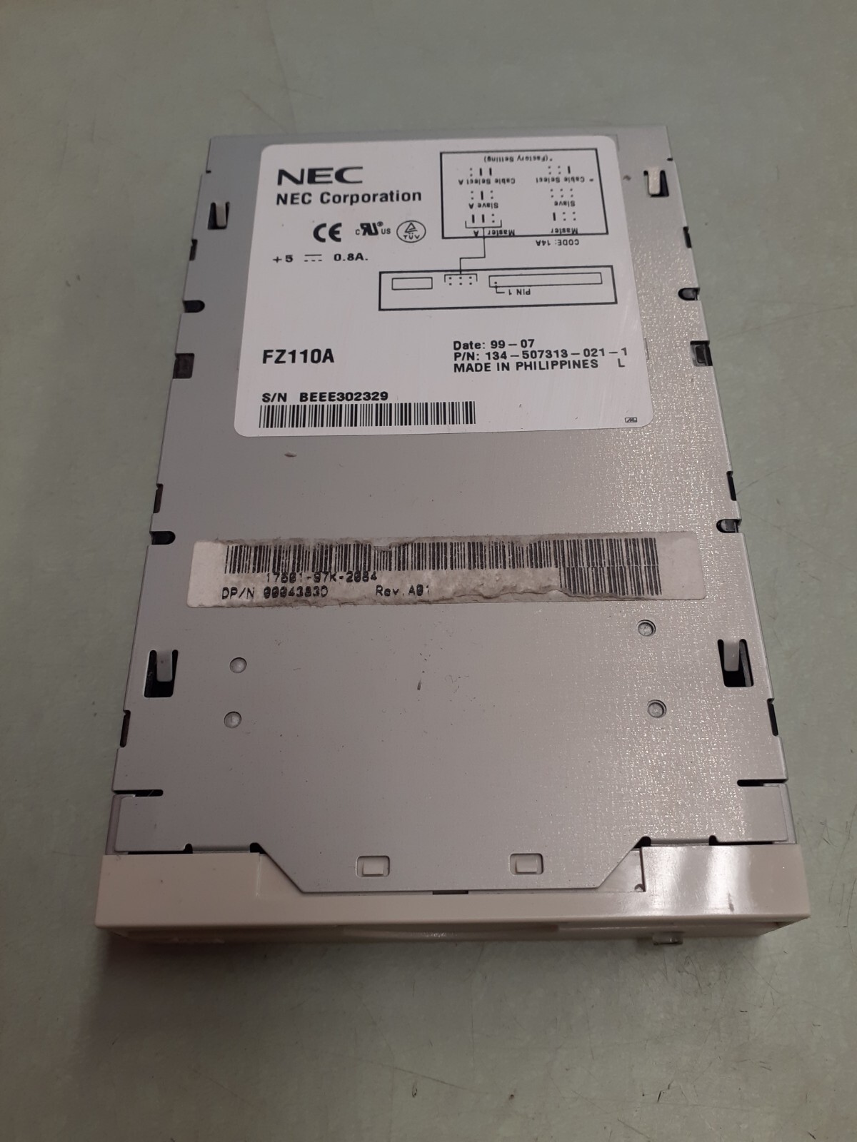 NEC FZ110A ZIP 100 drive IDE 40-pin 134-507313-021-1 DELL 04383D 0004383D