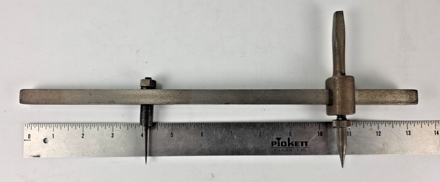 Vintage Unbranded Beam Compass 13" Inch Drafting Tool