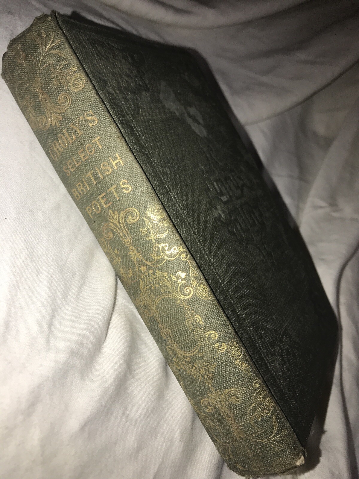Antique Victorian Book Croly’s Select Beauties of the British Poets HC