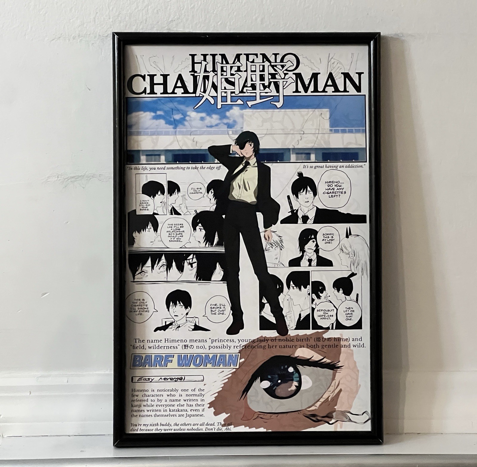 Chainsaw Man Himeno Anime Horror Art Poster