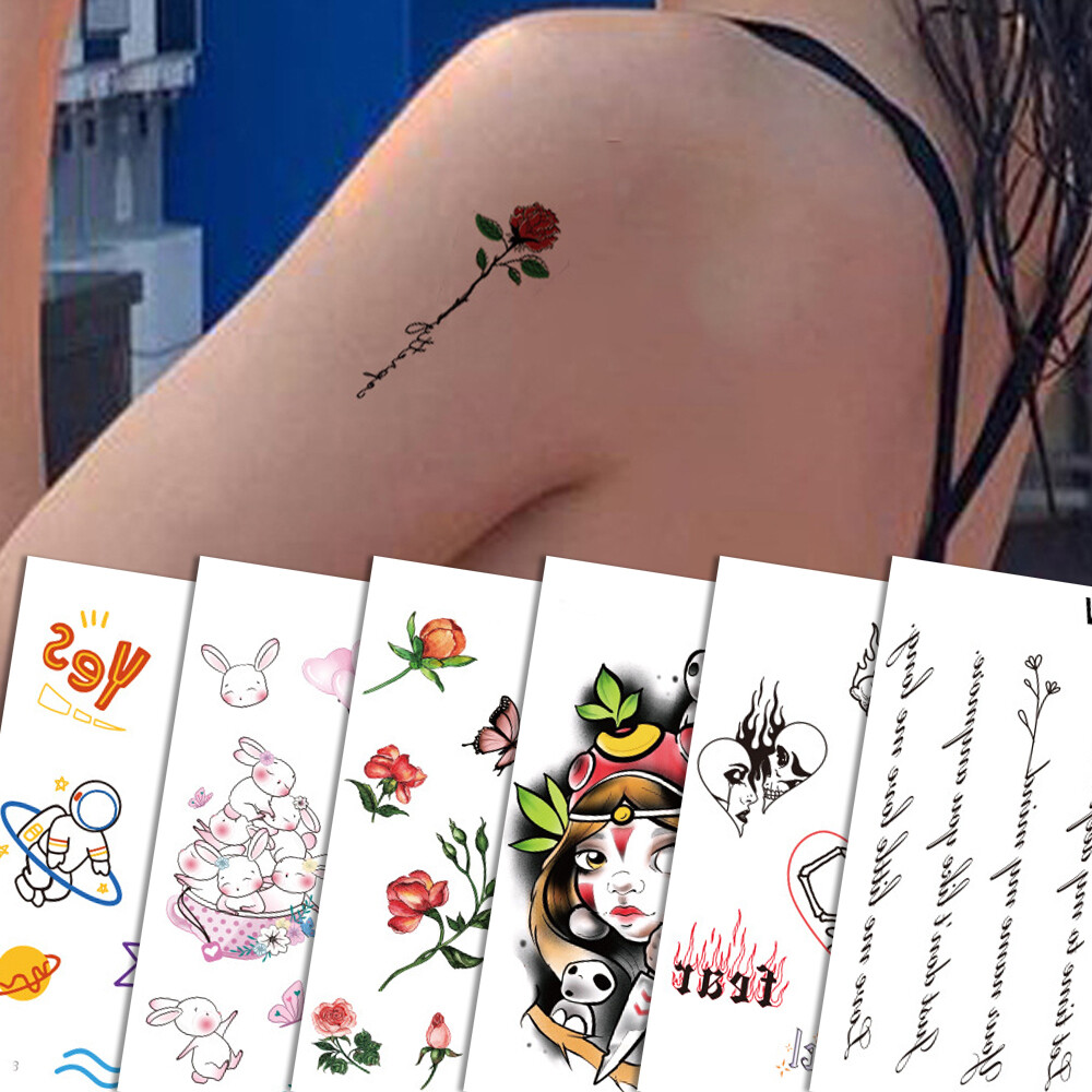 Women Men Temporary Tattoo Stickers Waterproof Long-lasting Body Ankle η