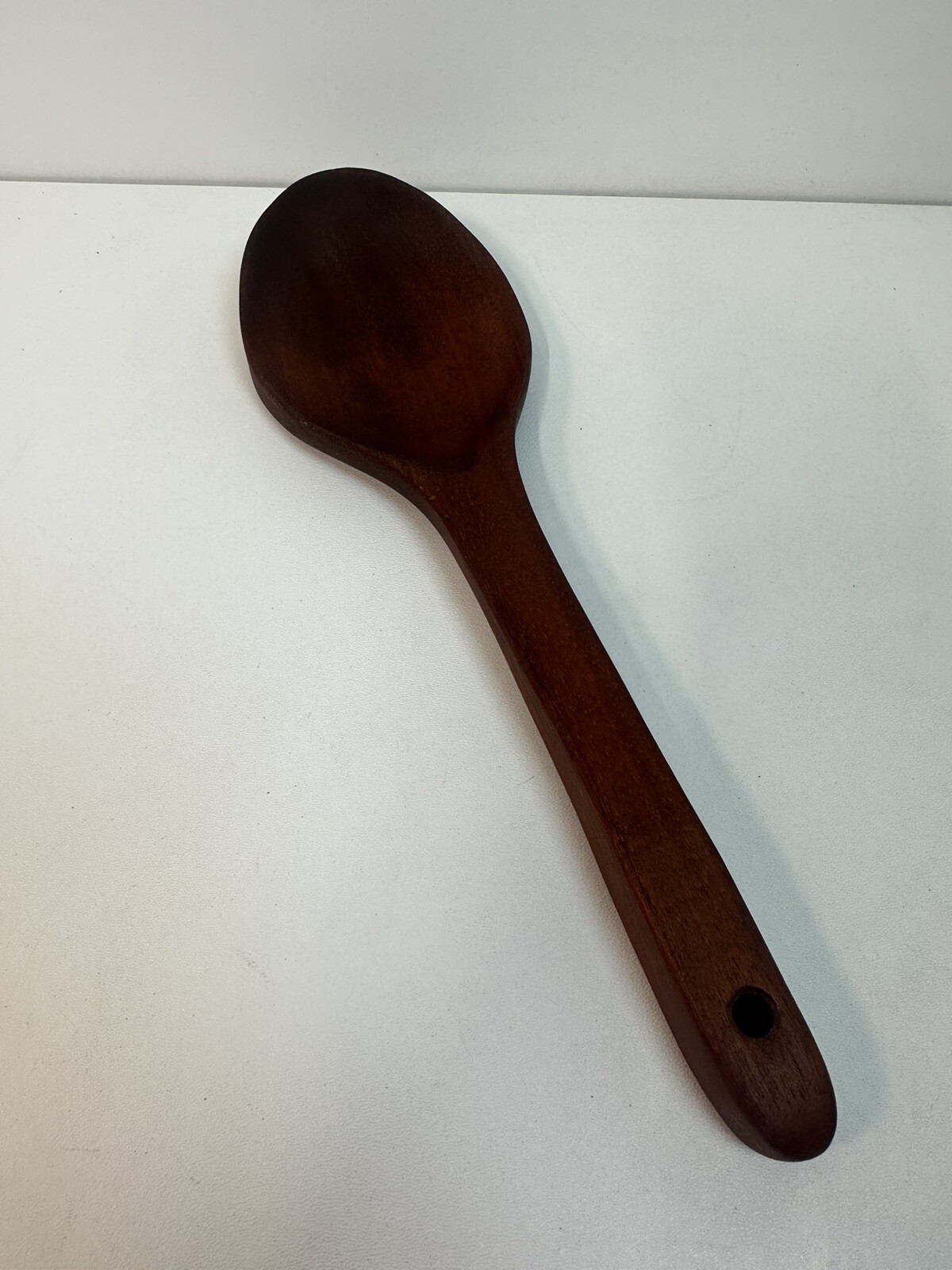 THICK VTG/Antique Wooden Spoon 13” - Primitive Farmhouse Ladle Scoop Rest