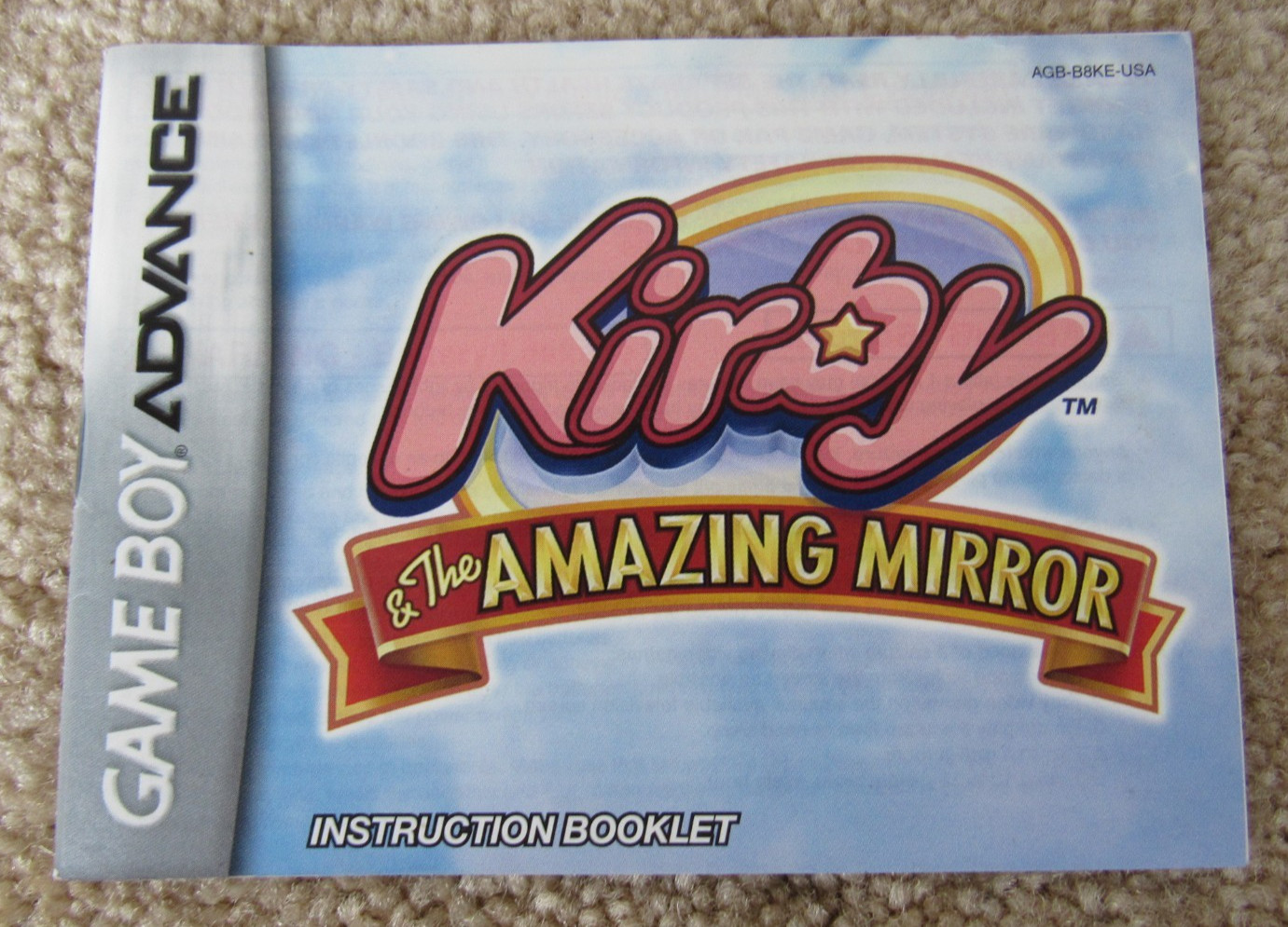 Kirby the Amazing Mirror Game Instruction Booklet / Manual For Gameboy Advance