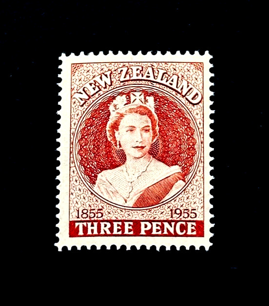 NEW ZEALAND Stamp - 1955 Queen Elizabeth II Centenary 1st Stamps Sn 303 MNH r12