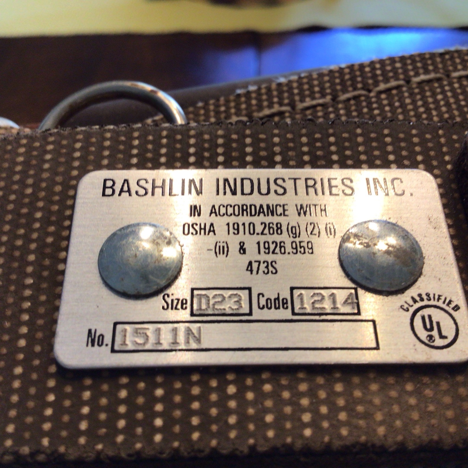 Bashlin Wrangler Climbing Tool Belt 1511N-D23