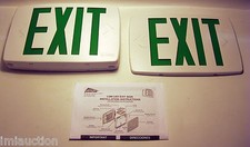 Lithonia LQM S W 3 G 120/277 EL N M6 Quantum Univeral Mount Led Gr Exit W/ 3 Fac