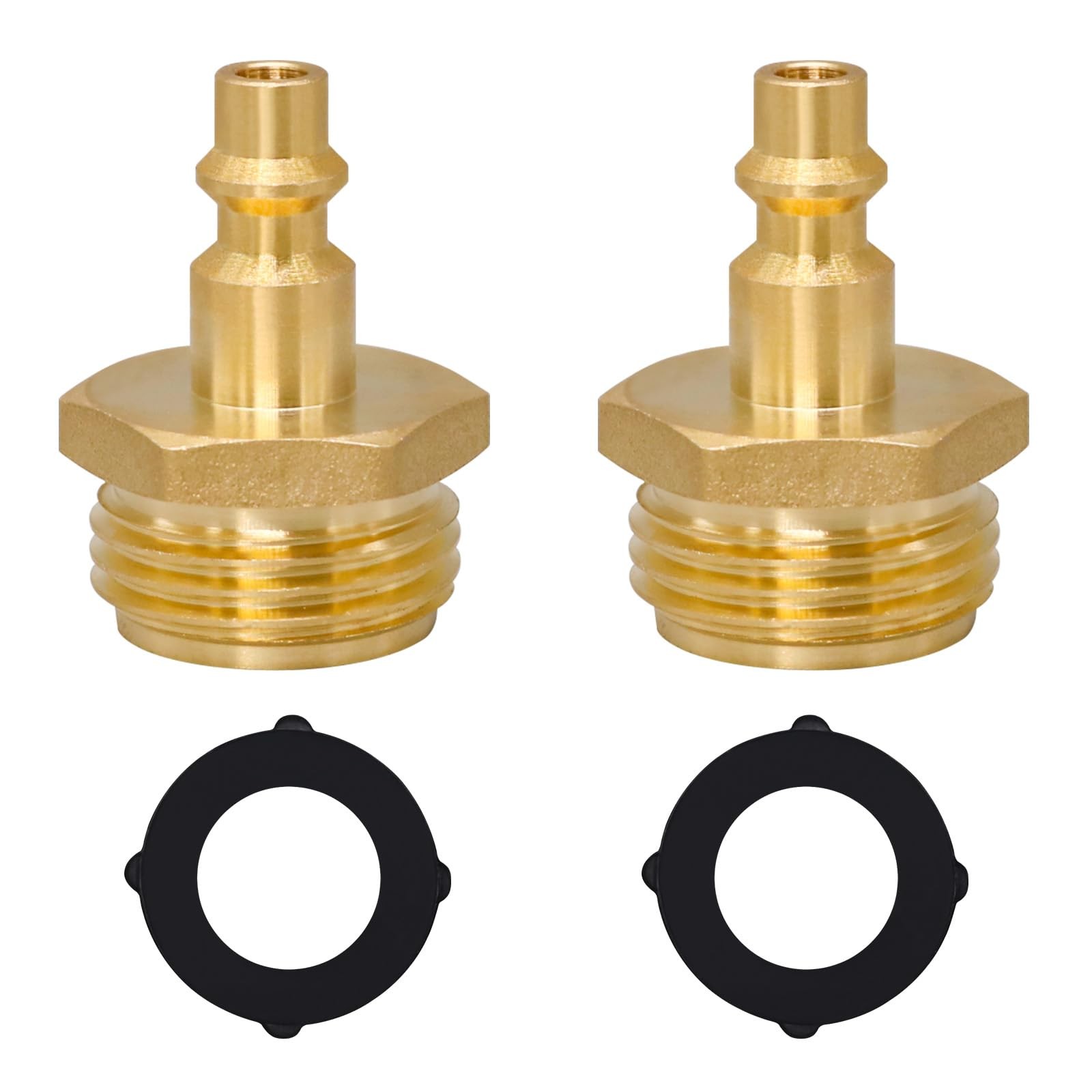 Napredak 3/4 GHT MaleBrass RV Blowout Plug for Winterization, Quick Brass 