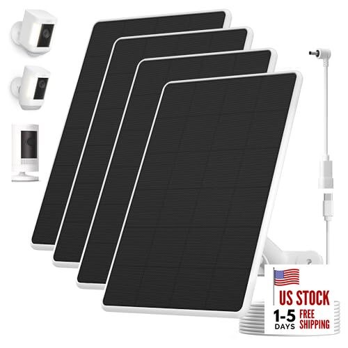 Solar Panel for Ring Camera,6W Solar Charger for Ring Stick Up Cam&All-New 