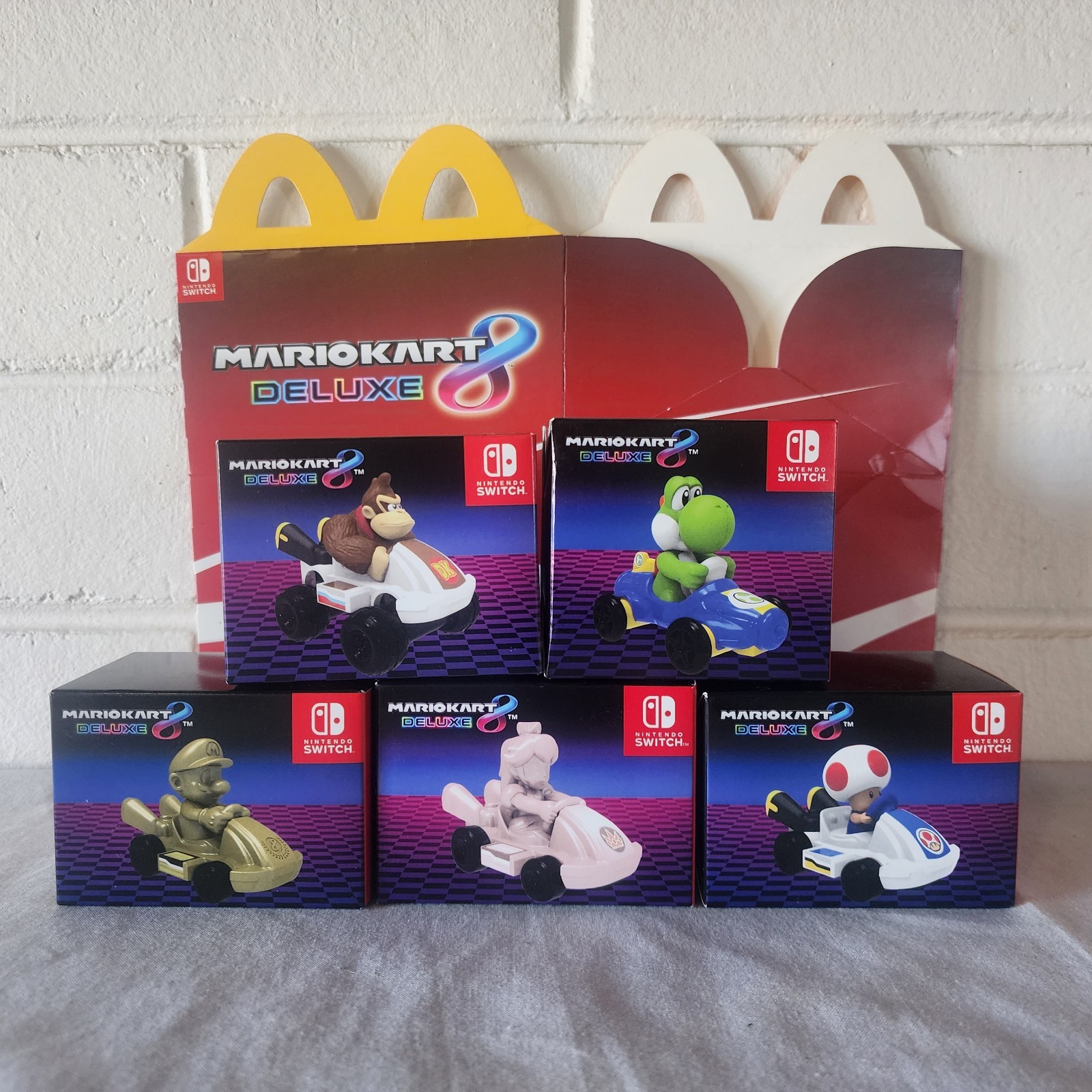 McDonald's Mario Kart Happy Meal x5 Toy Set Brand New + Box 2024 Nintendo