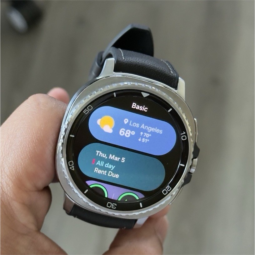 Samsung Galaxy Watch 8 Black 46mm Black Leather Band Bluetooth & Cellular 