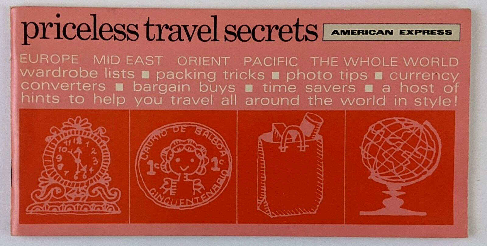 1960s American Express Travel Secrets Tips Vintage Booklet Europe Orient Pacific