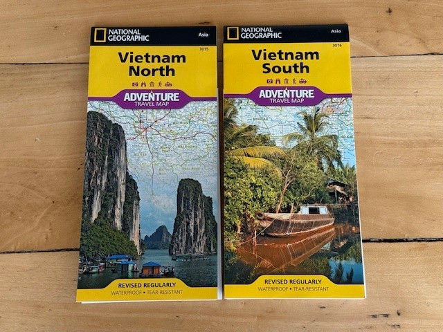 Vietnam (SOUTH+ NORTH ) by National Geographic - Asia - Map Series 3015+3016